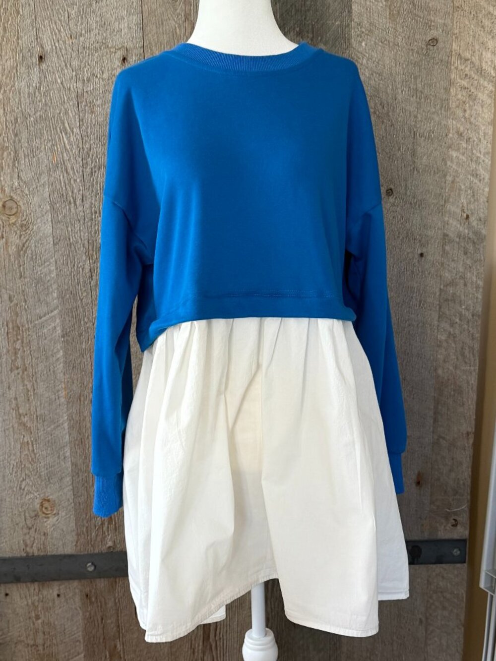 Sweatshirt Dress Women Crew Neck Long Sleeve XS